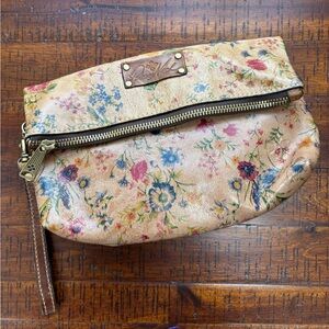 Patricia Nash Prairie Rose Valerie Foldover Wristlet w/ Dustbag Floral Western